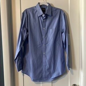 Jos. A. Bank Blue and White Dress Shirt Classic Button-Down